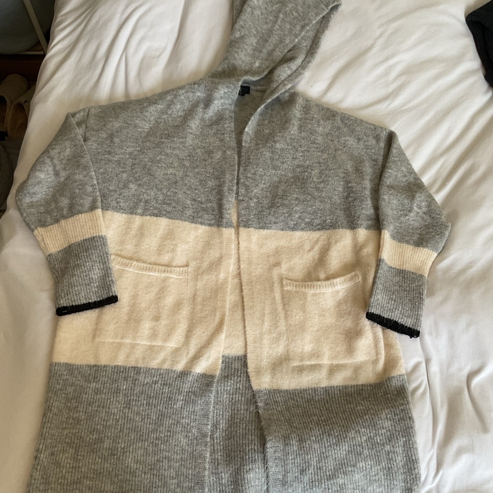 Long grey cardigan